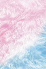 Fototapeta premium Soft pink and blue faux fur texture creates cozy and playful atmosphere