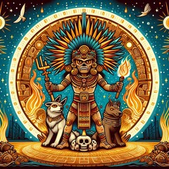 Obraz premium god God of war sun and