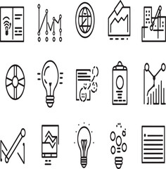 light bulb icons, set of light bulb icons