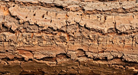 A Rich Texture Featuring Irregular, Porous Bark With Natural, Earthy Tones and Soft Shadows