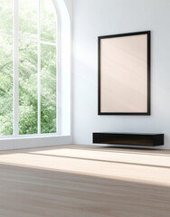 Elegant interior with ample natural light and minimalistic decor in a modern space