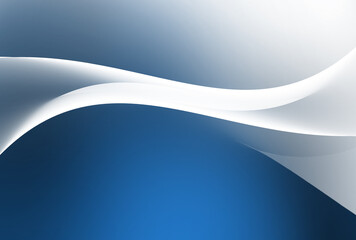 Abstract blue background with glowing white curves 