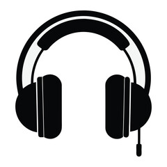 Music headphone silhouette.