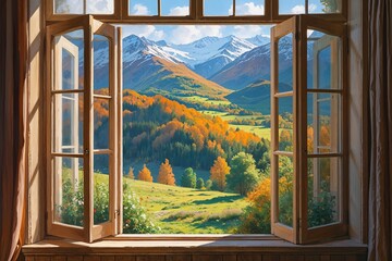 Stunning Landscape Paintings Framed by a Sun-Drenched Window