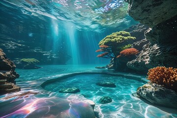 Iridescent Lagoon: A Magical Underwater Exhibition of Tranquil Colors and Scenic Brilliance