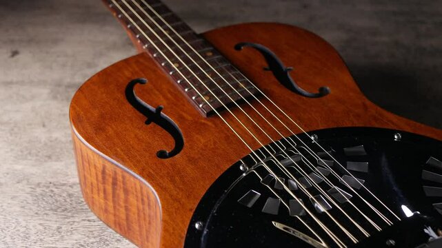 Vintage Resonator acoustic dobro blues guitar.