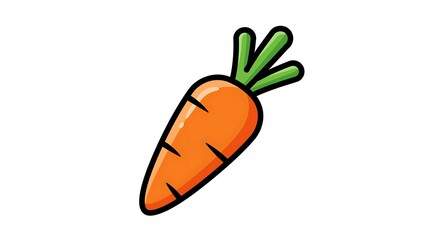 Vibrant Orange Carrot Illustration Cute Cartoon Carrot Clipart Happy Healthy Carrot Design Simple Carrot Line Art Graphic A Delightful Carrot Drawing AI Generated