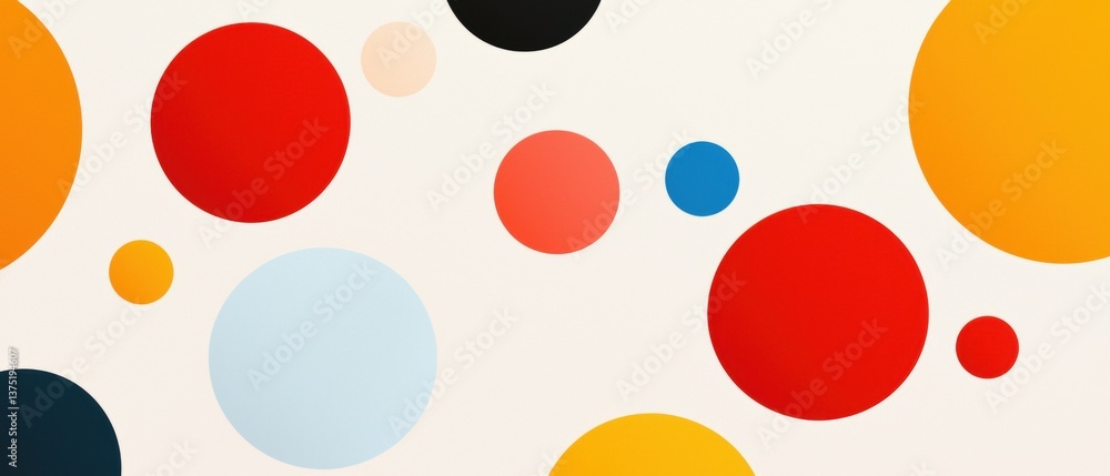 Fototapete abstract pattern of multiple overlapping circles in different colors. the circles are of different s