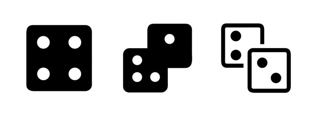 Dice Icons Simple & Clean Vector Graphics