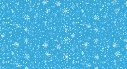 Obraz premium Winter Wonderland Seamless Pattern Light Blue Snowflakes AI Generated