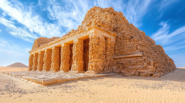 Ancient Temple of Gebel Barkal in the Nubian Desert