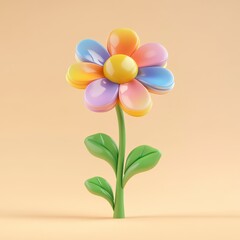 Naklejka premium flowers on a white background