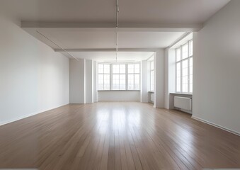 Obraz premium Casa Vazia Interior Estúdio, Apartamento, Casa, Iluminação natural