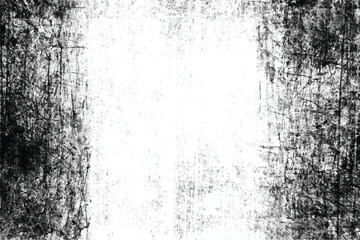 Black and white grungy abstract background. Grungy frame. Vertical vector illustration
