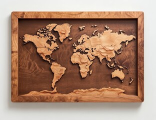 world map on old paper