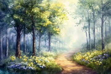 Fototapeta premium morning in the woods