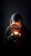 Mobile banking for financial inclusion, a rural entrepreneur using a smartphone for seamless digital transactions, fintech accessibility, warm and optimistic lighting, professional fintech