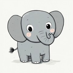Fototapeta premium baby elephant cartoon