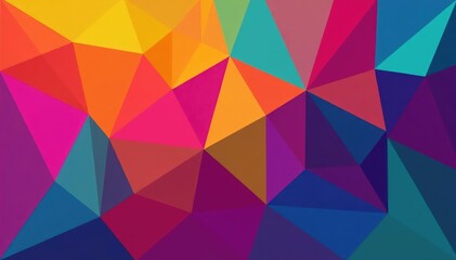 Geometric shapes forming a continuous, colorful grid, minimalist, digital