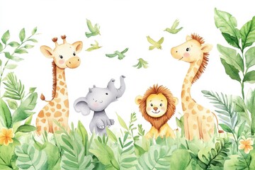 Fototapeta premium animals in the forest