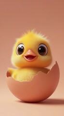 Fototapeta premium baby chicken and egg