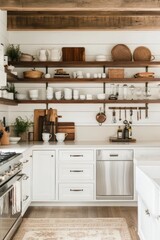 Fototapeta premium modern kitchen interior with kitchen