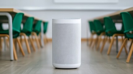 Innovative smart speaker deployment in modern classroom environment enhancing learning experience through technology integration