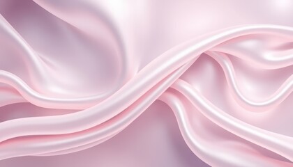 Obraz premium Soft Pink and White Silk Waves