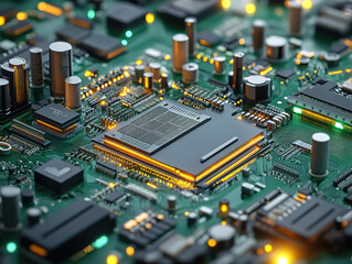 Obraz premium Close-Up of a Complex Circuit Board