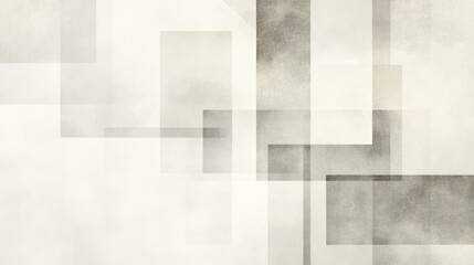 Elegant Geometric Composition in Cream and Gray Tones, Background  Abstract Arrangement of Rectangular Shapes, Subtle Textures and Overlapping Elements Creating a Soft, Minimalist Aesthetic