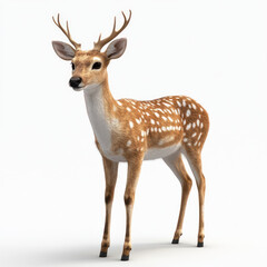 Fototapeta premium deer isolated on white background