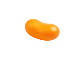 Orange Jelly Bean Isolated