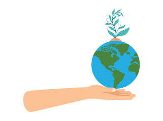 Save Earth Tree Background Illustration