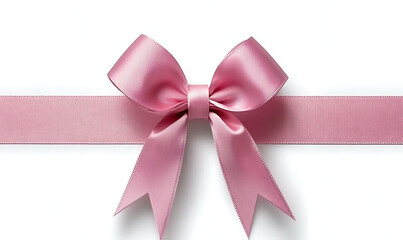 Decorative pink ribbon with bow for gifts and special occasions ,