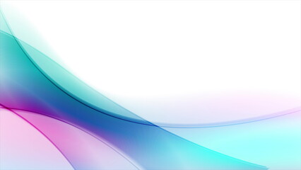 Obraz premium Blue and purple abstract glowing waves on white background