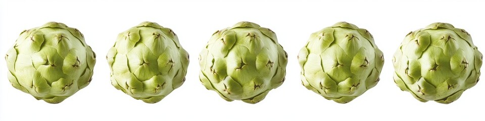 Fototapeta premium Fresh Green Fruits in a Row