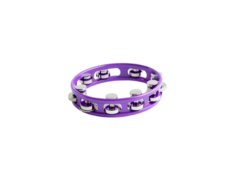Purple Tambourine Isolated - Powered by Adobe