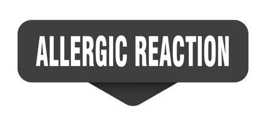 allergic reaction sticker. allergic reaction sign on transparent background