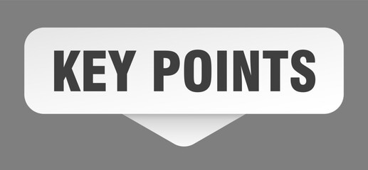 key points sticker. key points sign isolated on gray background