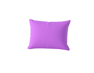 A vibrant purple pillow, perfect for adding a touch of color and comfort to your home.