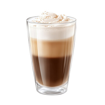 doppio espresso macchiato isolated on a transparent background