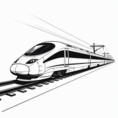 High-speed train showcases modern transportation technology in motion