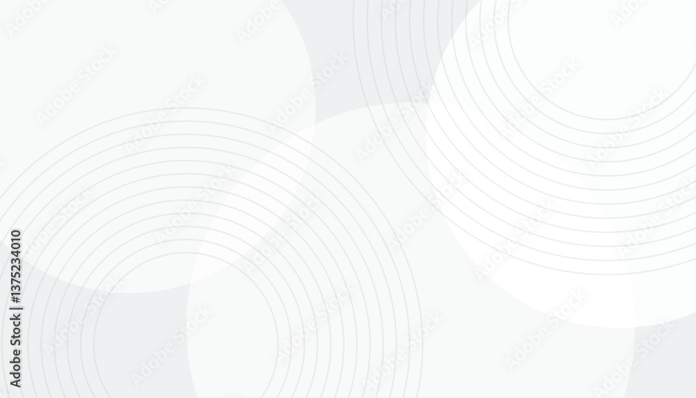 Aufkleber white geometric abstract background overlay oval shape lines. geometric circle shape lines