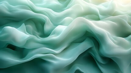 Obraz premium Flowing Teal Silk Abstract Background Texture Design