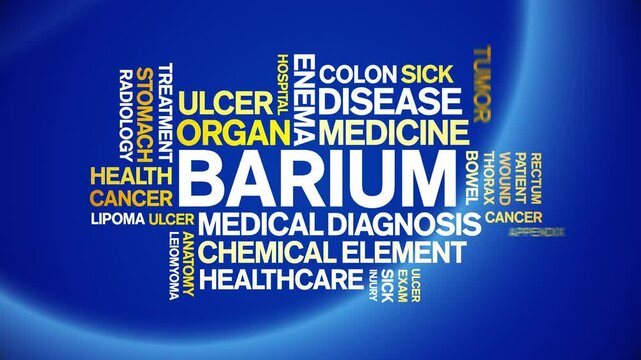 Barium animated word cloud;text design animation tag kinetic typography seamless loop.