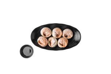 6 pieces of Korean jumbo kimchi mandu png file 한국식 김치왕만두 6알의 png파일