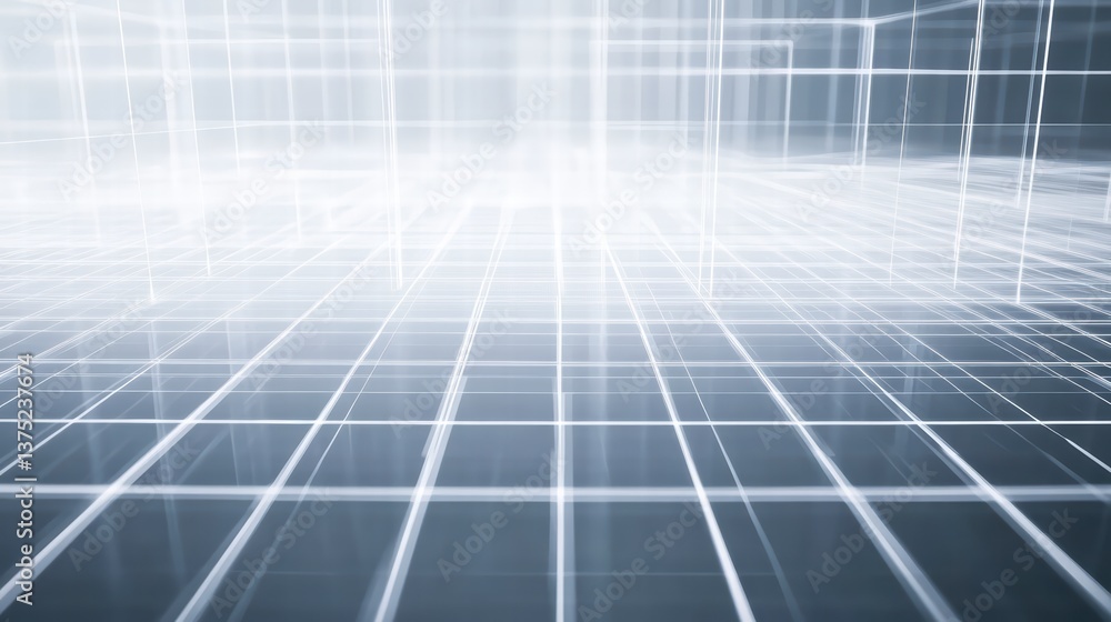 Poster abstract grid of lines: a captivating, futuristic digital backdrop, featuring an intricate pattern o