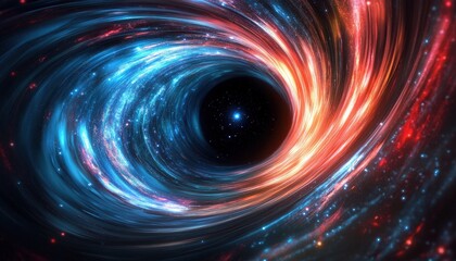 Obraz premium Cosmic Vortex of a Black Hole