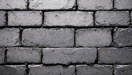 Fototapeta premium Gray Brick Wall Texture Close Up Creating a Distressed Background