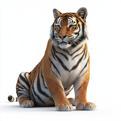 Fototapeta premium bengal tiger isolated on white